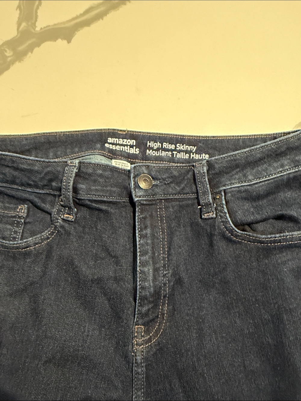 Amazon Essentials Men's High-Rise Skinny Jeans in Dark Indigo